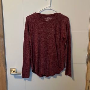 Hollister Heather Burgundy Long Sleeve Shirt Size XS